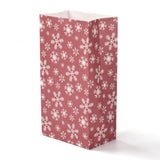 20 pc Christmas Theme Rectangle Paper Bags, No Handle, for Gift & Food Package, Snowflake Pattern, 12x7.5x23cm