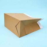 10 pc Brown Kraft Paper Bags, No Handles Storage Bag, Gift Bags, Shopping Bags, White & BurlyWood, Word, 32x16x32cm