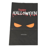 50 pc Halloween Theme Kraft Paper Bags, Gift Bags, Snacks Bags, Rectangle, Halloween Themed Pattern, 23.2x13x8cm