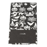 50 pc Halloween Theme Kraft Paper Bags, Gift Bags, Snacks Bags, Rectangle, Halloween Themed Pattern, 23.2x13x8cm