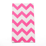 100 pc White Kraft Paper Bags, No Handles, Storage Bags, Wave Pattern, Deep Pink, 23.5x13x8cm