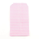 100 pc White Kraft Paper Bags, No Handles, Storage Bags, Wave Pattern, Wedding Party Birthday Gift Bag, Pink, 15x8.3x0.02cm