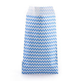 100 pc White Kraft Paper Bags, No Handles, Storage Bags, Wave Pattern, Wedding Party Birthday Gift Bag, Cornflower Blue, 15x8.3x0.02cm