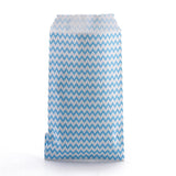 100 pc White Kraft Paper Bags, No Handles, Storage Bags, Wave Pattern, Wedding Party Birthday Gift Bag, Light Sky Blue, 15x8.3x0.02cm