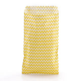 100 pc White Kraft Paper Bags, No Handles, Storage Bags, Wave Pattern, Wedding Party Birthday Gift Bag, Yellow, 15x8.3x0.02cm