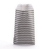 100 pc White Kraft Paper Bags, No Handles, Storage Bags, Wave Pattern, Wedding Party Birthday Gift Bag, Black, 15x8.3x0.02cm