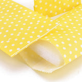 100 pc Kraft Paper Bags, No Handles, Storage Bags, White Polka Dot Pattern, Wedding Party Birthday Gift Bag, Yellow, 15x8.3x0.02cm