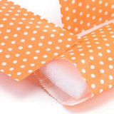 100 pc Kraft Paper Bags, No Handles, Storage Bags, White Polka Dot Pattern, Wedding Party Birthday Gift Bag, Orange, 15x8.3x0.02cm