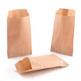 100 pc Eco-Friendly Kraft Paper Bags, No Handles, Storage Bags, Rectangle, Tan, 15x8.3x0.02cm