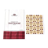 100 Set Rectangle with Tartan Pattern Paper Baking Bags, No Handle & Oil-proof Bags, with Sticker, for Gift & Food Wrapping, White, 32x21x0.05cm