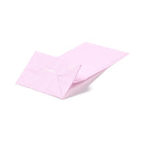 100 pc Rectangle Kraft Paper Bags, None Handles, Gift Bags, Pearl Pink, 9.1x5.8x17.9cm