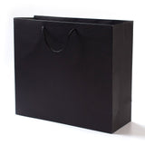 10 pc Paper Bags, Gift Bags, Shopping Bags, with Handles, Rectangle, Black, 28x32x11.5cm