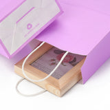 30 pc Kraft Paper Bags, Gift Bags, Shopping Bags, with Handles, Plum, 15x8x21cm