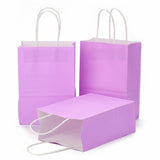 30 pc Kraft Paper Bags, Gift Bags, Shopping Bags, with Handles, Plum, 15x8x21cm