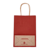 30 pc Kraft Paper Bags, Gift Bags, Shopping Bags, with Handles, Dark Red, 15x8x21cm