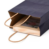 30 pc Kraft Paper Bags, Gift Bags, Shopping Bags, with Handles, Midnight Blue, 15x8x21cm