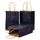 30 pc Kraft Paper Bags, Gift Bags, Shopping Bags, with Handles, Midnight Blue, 15x8x21cm