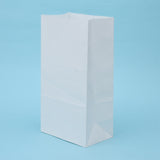 100 pc Kraft Paper Bags, No Handles, Gift Bags, Shopping Bags, White, 13x8x24cm