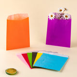 2 Set 80Pcs 8 Colors Eco-Friendly Kraft Paper Bags, Gift Bags, Rectangle, Mixed Color, 18x13x0.02cm, 10pcs/color