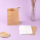 1 Set 100Pcs 2 Colors White & Brown Kraft Paper Bags, No Handles, Food Storage Bags, 18x13cm, 50pcs/color