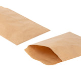 1 Set 100Pcs 2 Colors White & Brown Kraft Paper Bags, No Handles, Food Storage Bags, 18x13cm, 50pcs/color