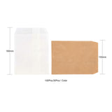 1 Set 100Pcs 2 Colors White & Brown Kraft Paper Bags, No Handles, Food Storage Bags, 18x13cm, 50pcs/color