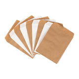 1 Set 100Pcs 2 Colors White & Brown Kraft Paper Bags, No Handles, Food Storage Bags, 18x13cm, 50pcs/color