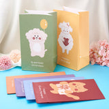 1 Set Magibeads 12Pcs 6 Style Rectangle Paper Bags, Animal Pattern with Stickers, Storage Bags, Wedding Party Birthday Gift Bag, Mixed Color, 26.7x15.1x9.7cm, 2pcs/style