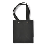 10 pc Rectangle Paper Bags, with Nylon Handles, for Gift Bags and Shopping Bags, Black, 13x0.4x15cm