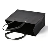 10 pc Rectangle Paper Bags, with Nylon Handles, for Gift Bags and Shopping Bags, Black, 24x0.4x20cm