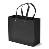 10 pc Rectangle Paper Bags, with Nylon Handles, for Gift Bags and Shopping Bags, Black, 24x0.4x20cm