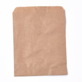 100 pc Kraft Paper Bags, No Handles, Food Storage Bags, BurlyWood, None Pattern, 18x13cm