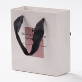 12 pc Kraft Paper Bags, with Handles, for Gift Bags and Shopping Bags, Rectangle, White, 12x11x3cm