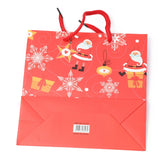 10 pc Christmas Themed Paper Bags, Square, for Jewelry Storage, Christmas Themed Pattern, 20x20x0.45cm