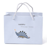 15 pc Cartoon Paper Bags, Rectangle with Dinosaur Pattern, for Jewelry Storage, Lavender, 19.5x14.5x0.45cm