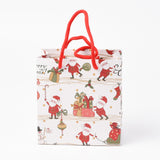 15 pc Christmas Themed Paper Bags, Rectangle, for Jewelry Storage, Christmas Themed Pattern, 15x14x0.45cm