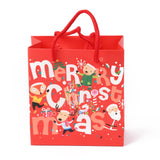 15 pc Christmas Themed Paper Bags, Rectangle, for Jewelry Storage, Christmas Themed Pattern, 15x14x0.45cm