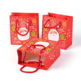 15 pc Christmas Themed Paper Bags, Rectangle, for Jewelry Storage, Christmas Themed Pattern, 15x14x0.45cm