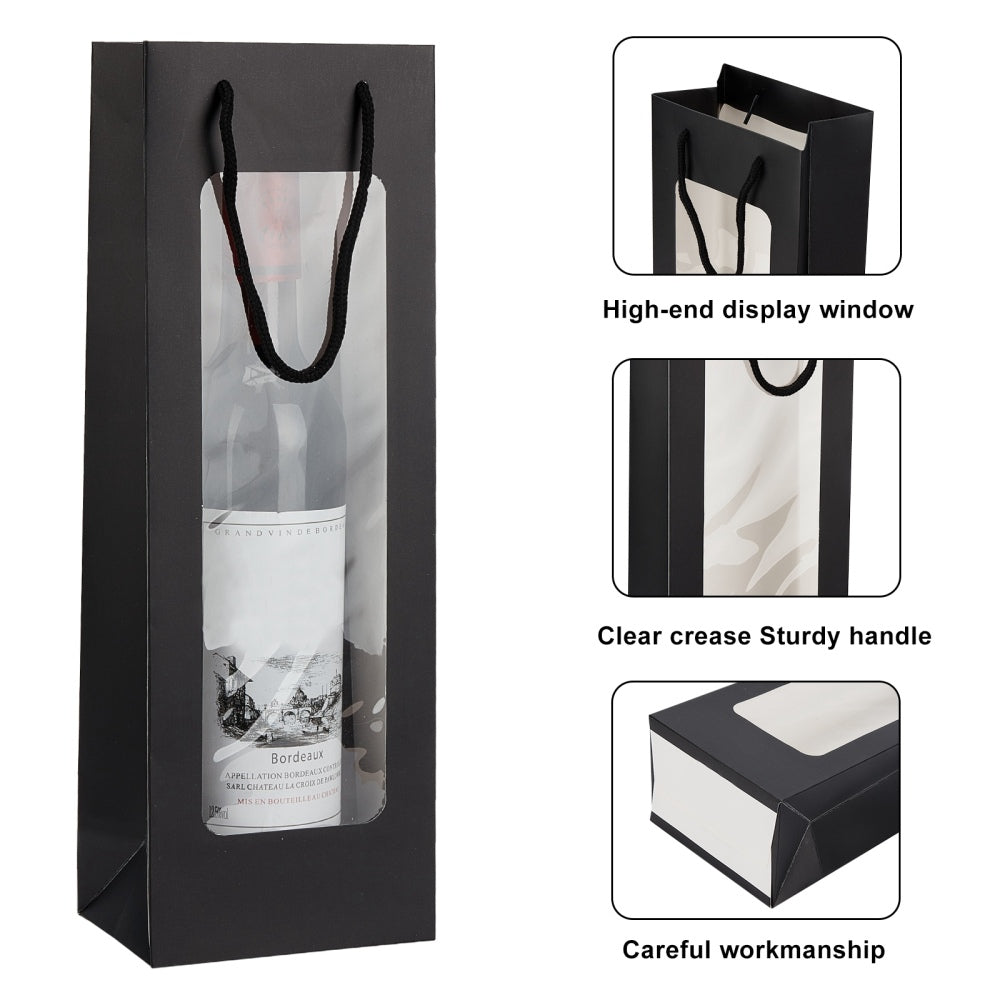 CRASPIRE 12 pc Rectangle Paper Bags, with Handles, Gift Bags