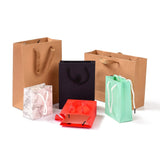 50 pc Rectangle Paper Candy Bags, with Handle, for Gift & Food Wrapping Bags, Mixed Color, 5.7~10.05x11~27x12.1~28cm, Fold: 12.1~28x11~27x0.45~0.6mm