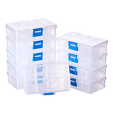 10 pcs 10 Pack 8 Grids Jewelry Dividers Box Organizer Adjustable Clear Plastic Bead Case Storage Container 4.33 x 2.68 x 1.18 inch, Compartment, 1.18 x 0.98 x 1.02 inch