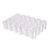 1 Set Column Plastic Bead Containers, Clear, 39x50mm, 24pcs/set