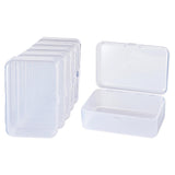 1 Set 12 Pack 3.5x2.4x1.2 Inches Rectangular Clear Plastic Bead Storage Box with Lid for Small Items and Crafts