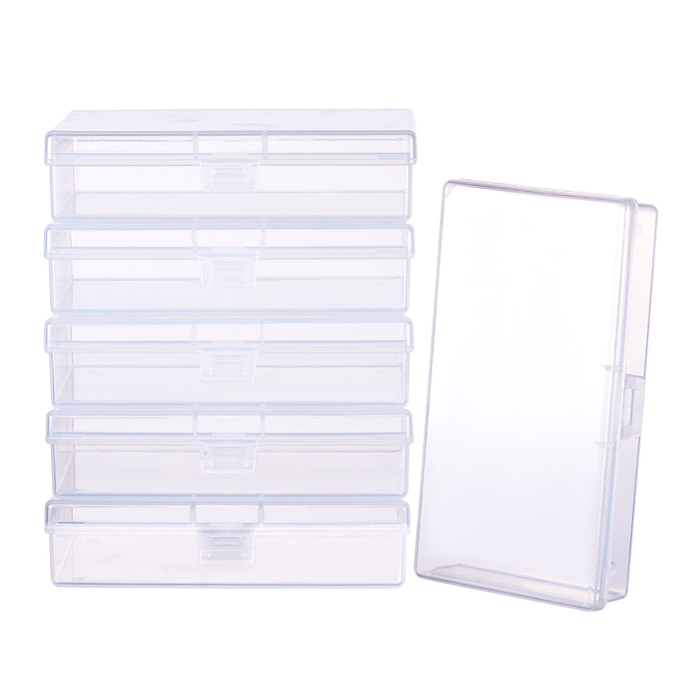 CRASPIRE 2 Set 3 Inch Transparent Plastic Jewelry Storage Flip