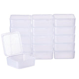 1 Box 24 PACK Square Frosted Clear Plastic Bead Storage Containers Box Case with Lids for Small - Items, Pills, Herbs,Tiny Bead, Jewerlry Findings 1.53 x 1.53 x 0.63 Inches (3.9 x 3.9 x 1.6cm)