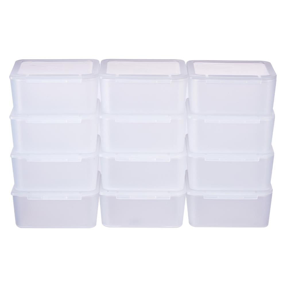12 Pack Small Bead Organizers, Clear Bead Storage Organizer Plastic Bead  Box With Lids