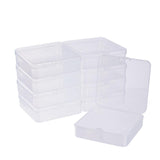 1 Box 10 Pack 3.74x3.74x1.18 Square Clear Plastic Bead Storage Containers Box Case with lid for Crafts, Beads, Coins, Jewelry and Watch Findings