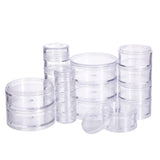 1 Box Mixed Size Stackable Round Plastic Containers 4 Column(5 Layer/Column) Bead Storage Jars for Beads, Buttons, Crafts and Small Findings