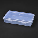 5 pcs Rectangle Polypropylene(PP) Plastic Boxes, Bead Storage Containers, with Hinged Lid, Clear, 11x19x4cm, Inner Diameter: 8x18.5cm