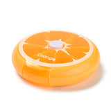 10 pcs Plastic Bead Containers, for Small Parts, Hardware and Craft, 7 Compartments, Flat Round, Orange, 9.05x2.4cm, Hole: 28x13mm, Inner Diameter: 2.7x2.7cm